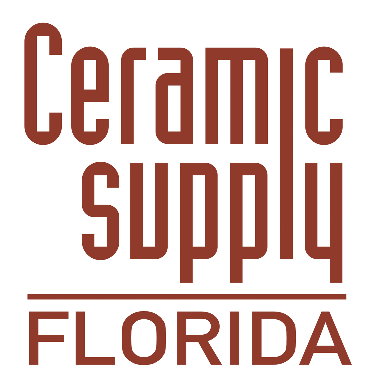Official Ceramic Supply Florida wordmark (first-party).