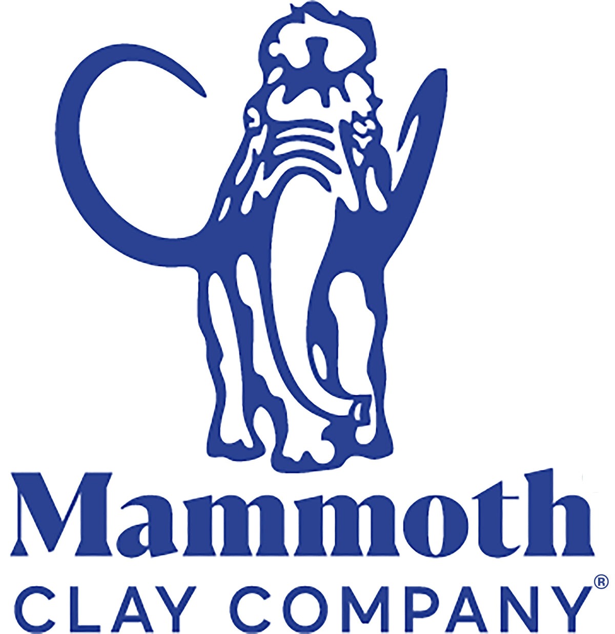 Official Mammoth Clay Company stacked logo (first-party).