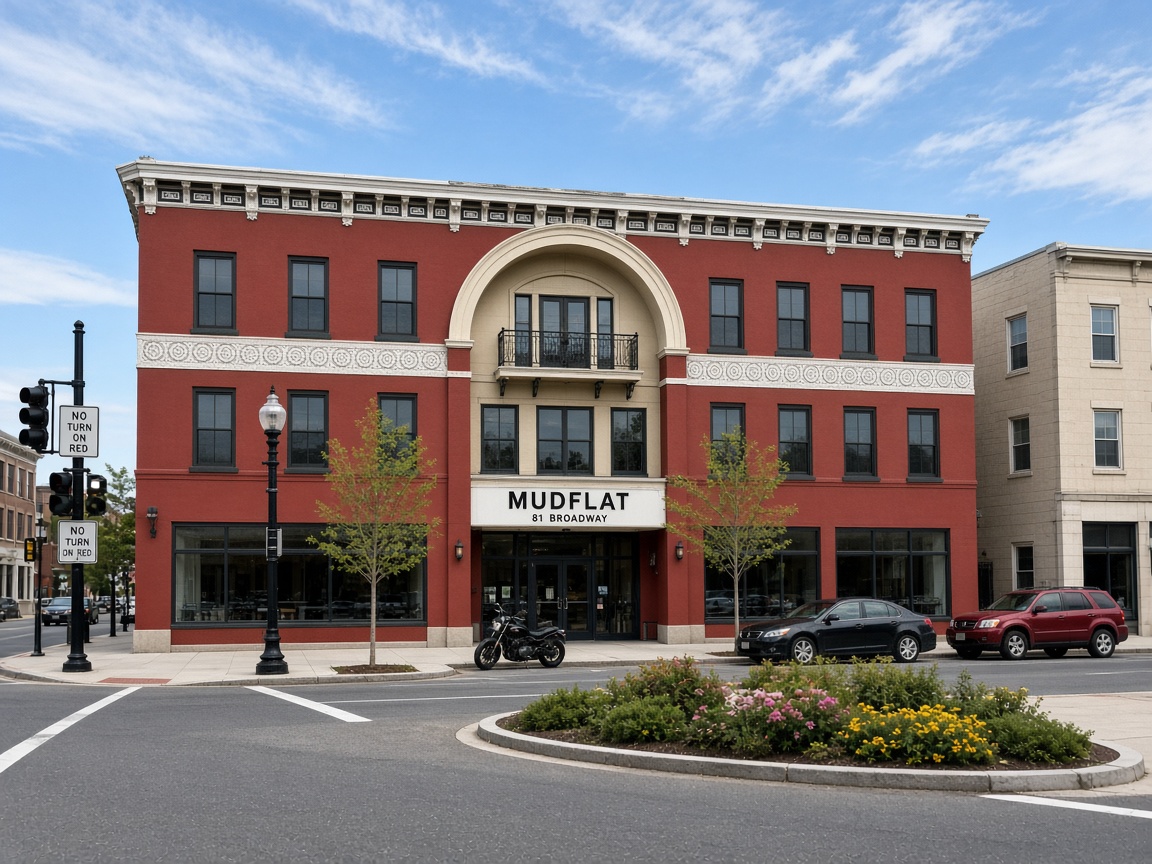 Mudflat Studio at 81 Broadway, Somerville, MA. First-party documentary exterior.