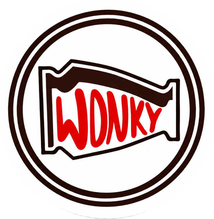 Official Wonky Pottery Supply round WONKY logo (first-party).